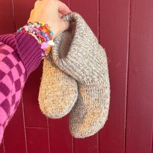 Bombas Gray Knit Slippers